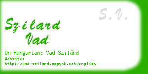 szilard vad business card