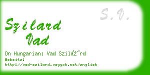szilard vad business card